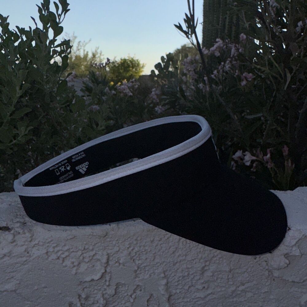 Adidas Visor Headband Womens One Size Black Spandex Blend Tennis Golf Aeroready - Picture 7 of 7